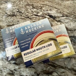 Regular Mouth Canning Lids, Anchor Hocking, 36 New Lids for Your Kitchen!